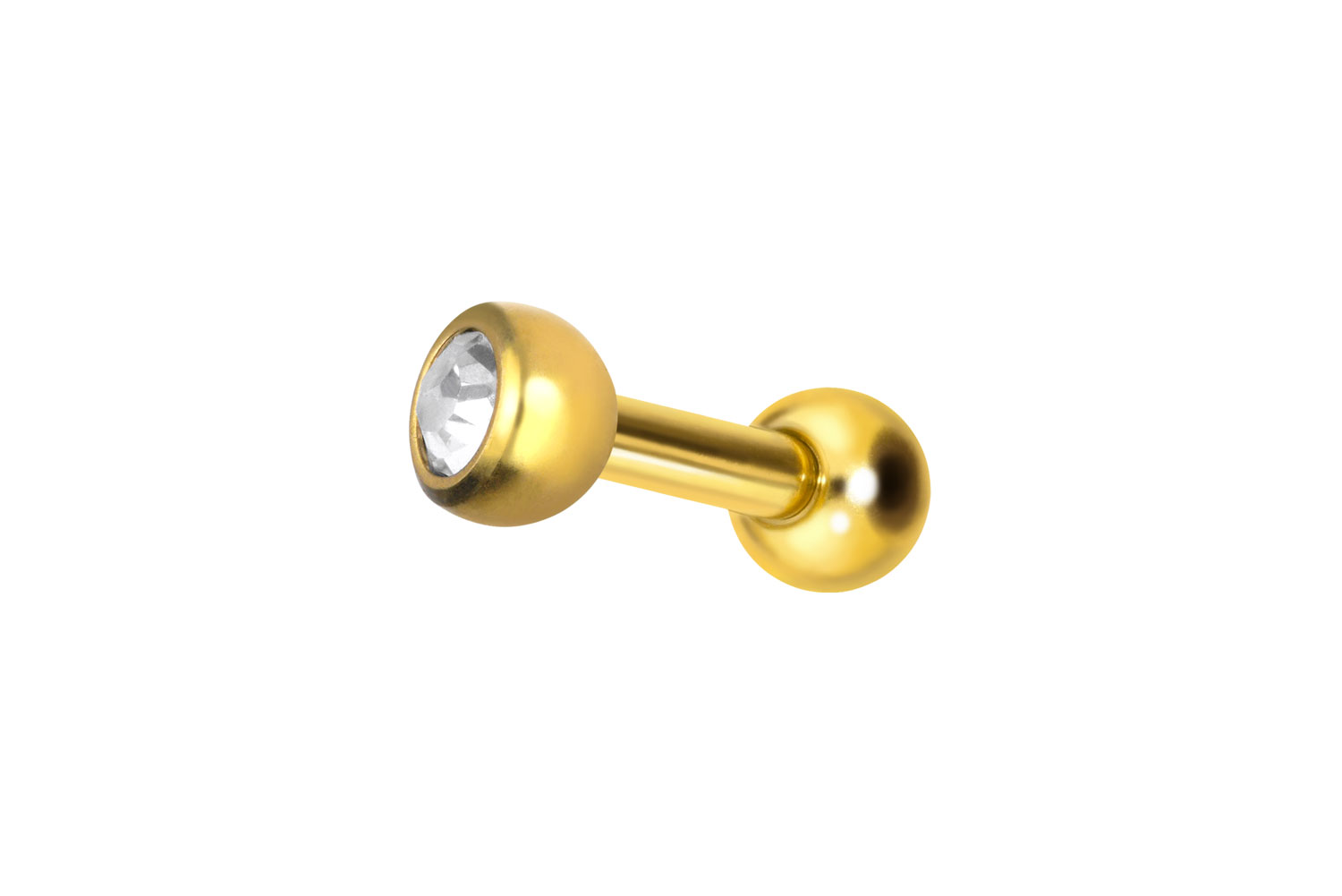 Titan Ohrpiercing mit Innengewinde KRISTALL
